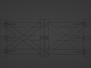 wooden gate 3D 模型