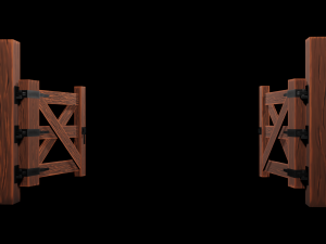 wooden gate Modelo 3D