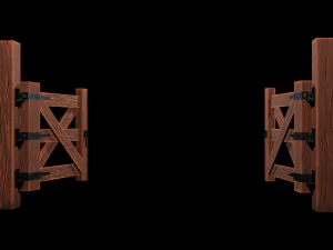 木製の門 3Dモデル