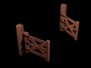 wooden gate 3D Model