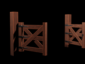 wooden gate 3D-Modell