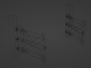 wooden gate 3D-Modell