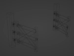wooden gate 3D Model