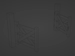 wooden gate 3D Model