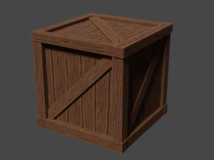 लकड़ी का टोकरा 3D मॉडल