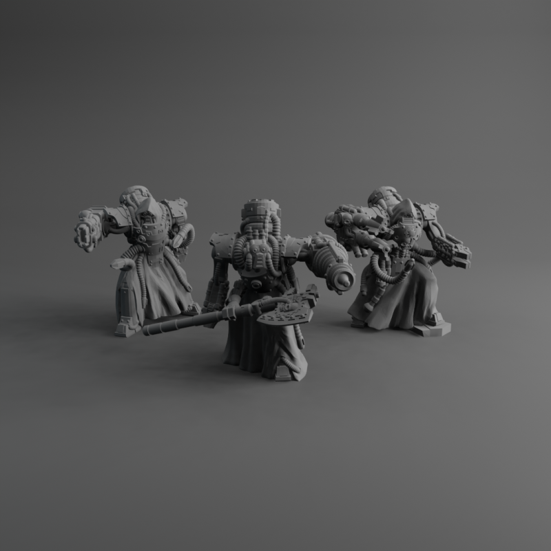 Tech-priest for destruction 3Dプリントモデル .c4d .max .obj .3ds .fbx .stl .blend 