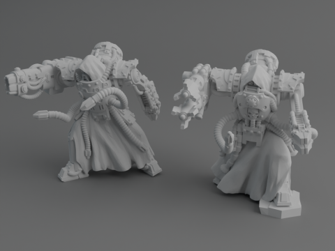 Tech-priest for destruction 3Dプリントモデル