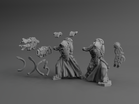 Tech-priest for destruction 3Dプリントモデル