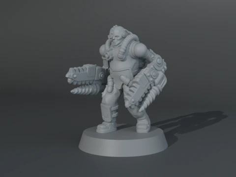 Ретро сервітор 3D Принт Модель