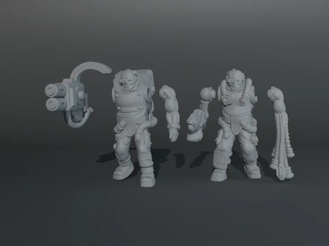 Retro servitore 3D Print Model
