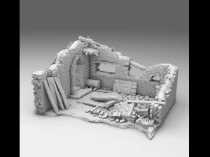 a casa depois da guerra Modelo de Impressão 3D