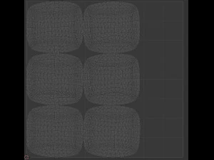 Red family couch with three pillows 3D Model