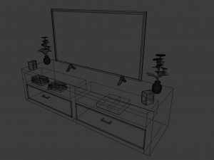Modern TV Set 3D-Modell