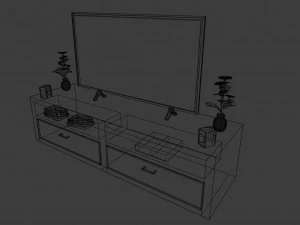 Modern TV Set 3D Model
