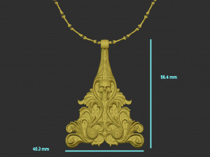 Skull and Bones Pendant 3Dプリントモデル