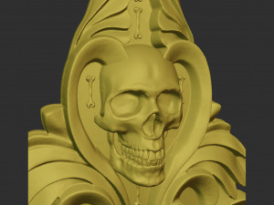 Skull and Bones Pendant 3Dプリントモデル
