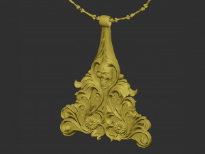 Skull and Bones Pendant 3Dプリントモデル