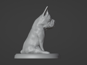 French Bulldog Sitting Pose Modelo de Impressão 3D