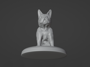 French Bulldog Sitting Pose Modelo de Impressão 3D