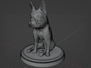 French Bulldog Sitting Pose Modelo de Impressão 3D