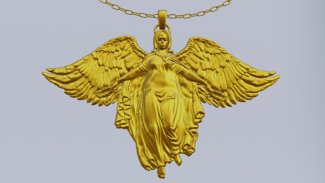 Angel Pendant 3D प्रिंट मॉडल .c4d .max .obj .3ds .fbx .stl .blend 