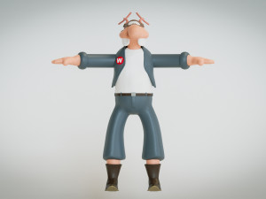 Werner Wernersen - Comic Book Character Modèle 3D