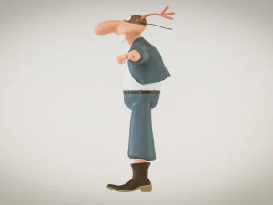 Werner Wernersen - Comic Book Character 3D Model