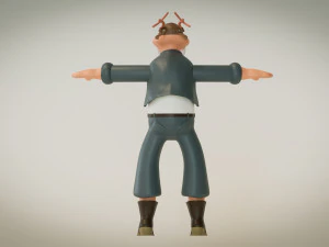 Werner Wernersen - Comic Book Character 3D Model