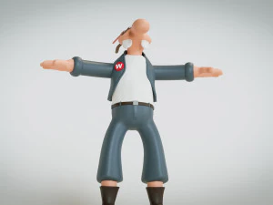 Werner Wernersen - Comic Book Character 3D Model