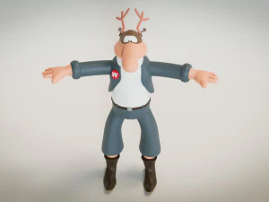 Werner Wernersen - Comic Book Character 3D Model