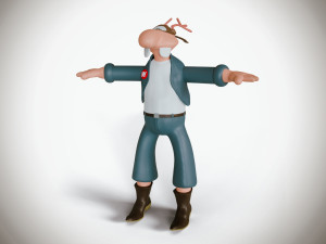 Werner Wernersen - Comic Book Character 3D मॉडल