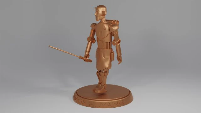 Профессор Хуян держит световой меч 3D Принт Модель .c4d .max .obj .3ds .fbx .stl .blend