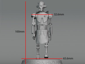 Professor Huyang Holding a Lightsaber 3D Print Model
