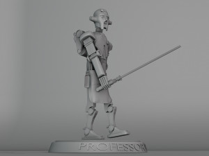Professor Huyang Holding a Lightsaber 3D Print Model