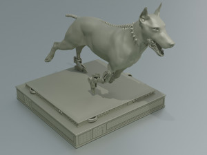 Cyborg Dog Doberman 3D Print Model