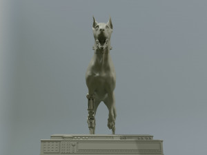 Cyborg Dog Doberman 3D Print Model