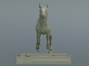Cyborg Dog Doberman 3D Print Model