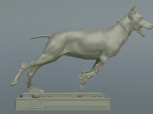 Cyborg Dog Doberman 3D Print Model