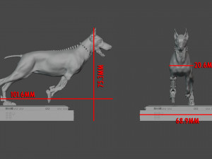 Cyborg Dog Doberman 3D Print Model
