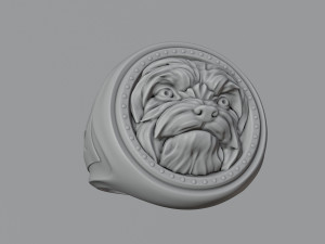 Yorkshire Terrier Dog Ring 3Dプリントモデル