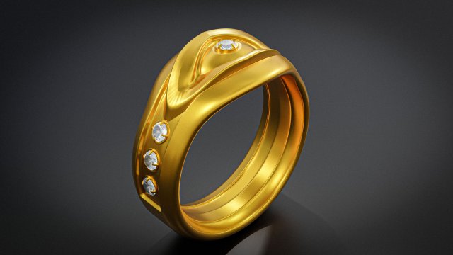 All Seeing Eye Ring 3D Принт Модель .c4d .max .obj .3ds .fbx .stl .blend 