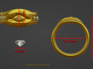 All Seeing Eye Ring 3D Принт Модель