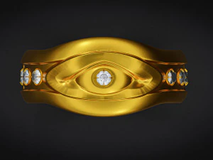 All Seeing Eye Ring 3D Print Model