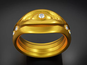 All Seeing Eye Ring 3D Print Model