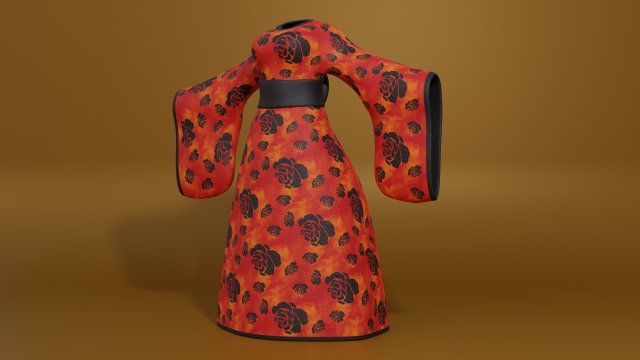 Chinese Traditional Hanfu 3D Model .c4d .max .obj .3ds .fbx .stl .blend