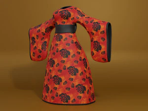 Chiński tradycyjny Hanfu Model 3D