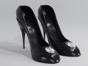 Black High Heels Modelo 3D