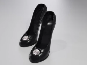 Black High Heels 3D Model