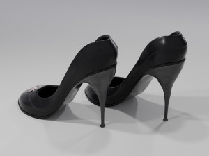 Black High Heels Model 3D