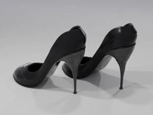 Black High Heels 3D Model